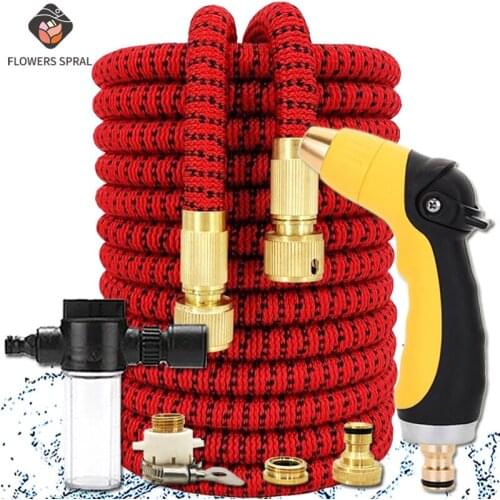 17FT-150FT Drip Watering Magic Hose Extensible Watering Hose Water Gun Garden Shower Irrigation Sprayer Spring Hose Direct Sales
