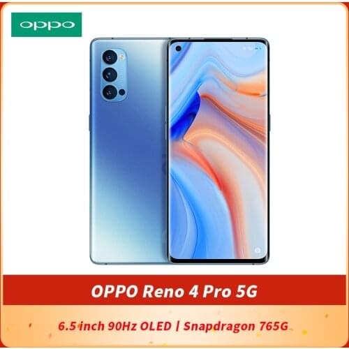 Original OPPO Reno 4 Pro 5G SmartPhone 6.5 inch 90Hz OLED Curved Screen Snapdragon 765G in-screen SuperVOOC 2.0 NFC Google Play