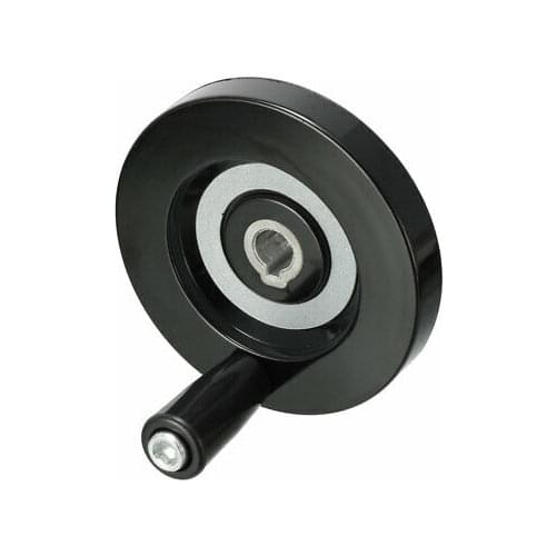Replacement 10mm x 80mm Hand Wheel w Removable Revolving Handle Black