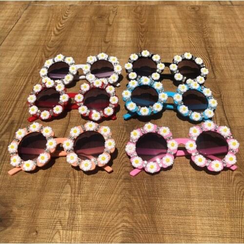 ZAOLIHU 2020 Summer Flower Kids Sunglasses Small Round Baby Sun Glasses Colorful Children Eyeglasses UV400 Cute Daisy Eyewear