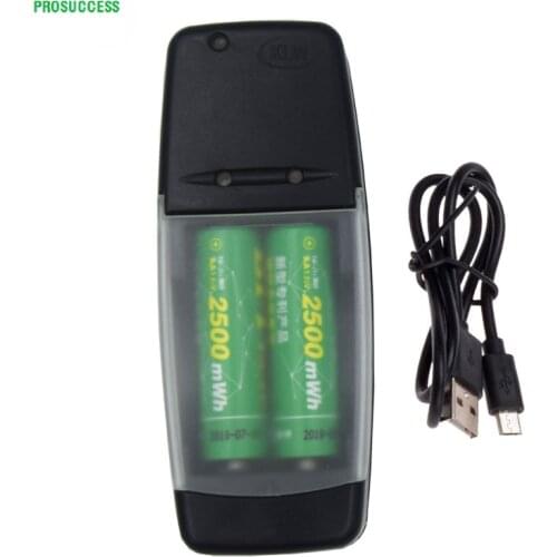 2 slots Smart USB Battery Charger for Rechargeable 1.6V NI-ZN AA AAA tip battery intelligent charger with LED display