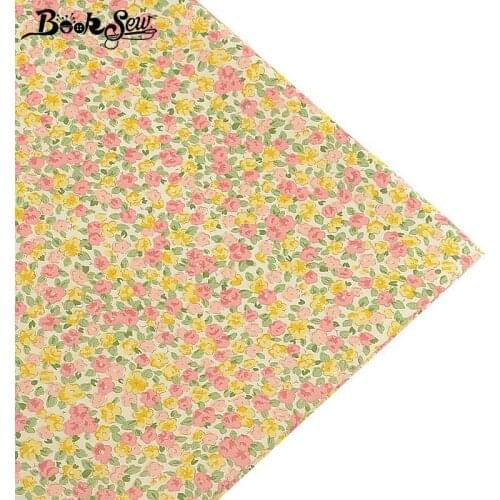 Booksew 100% Cotton Fabric Colorful Floral Design African fabric Telas Quilting Bedsheet DIY Patchwork Doll Dress Home Coth