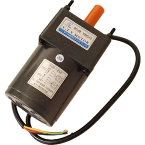 High torque gear motor Y80-25/80JB100G10 100 ratio 220v 25w 10mm diameter output synchronous motor