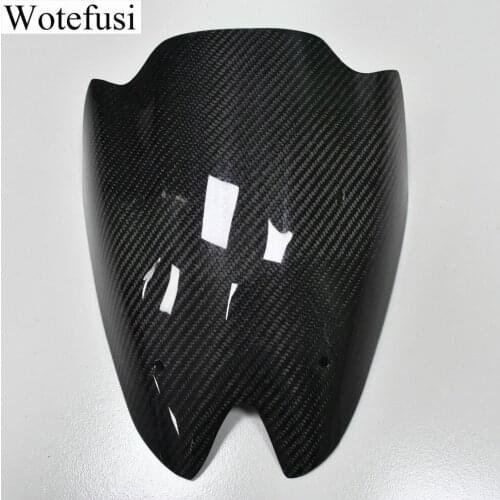 Wotefusi Carbon Fiber Motorcycle Windshield Screen Panel Cowl Fairing for Kawasaki Z1000 2010 2011 2012 2013 Black [PA515]