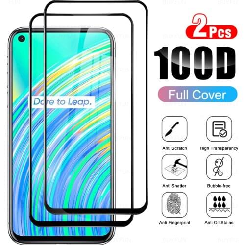 2Pcs Full Cover Tempered Glass For OPPO Realme C17 Phone Glass Screen Protector Glasses Film For O PPO Realmy Realmi C 17 6.5"