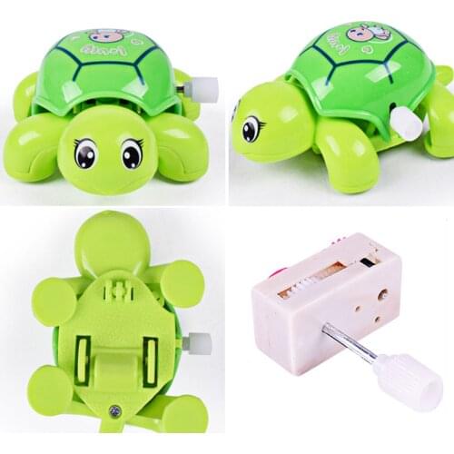 1pc Mini Clockwork Tortoise Toys for Children Plastic Cute Little Animal Turtle Wind Up Toys Kids Educatinal Toys Random Color