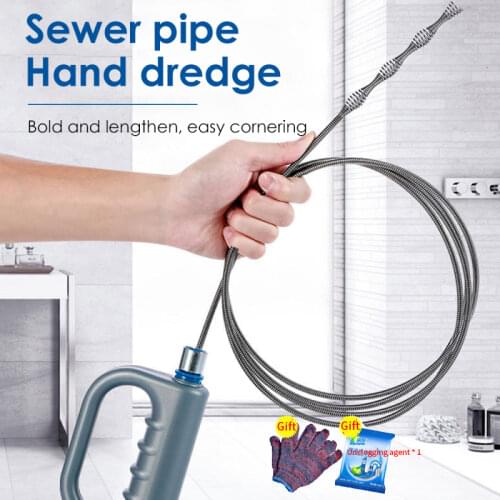 10M Drain Unblocker Flexible Rod Auger Snake Rod Kitchen Toilet Sewer Blockage Cleaner Pipe Dredger Hair Clogging Plumbing Tool