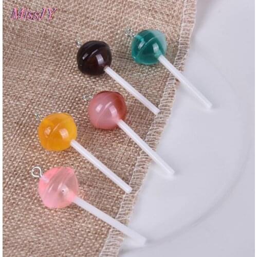 6 Styles Mini Doughnut Carrot Lollipop Charms Pendants For DIY Decoration Bracelets Necklace Earring Key Chain Jewelry Making