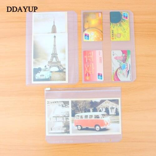 A5A6 Pvc Presentation Binder Folder Zipper Receive Bag Concise Planners Spiral Filing Products Card Holder Bag