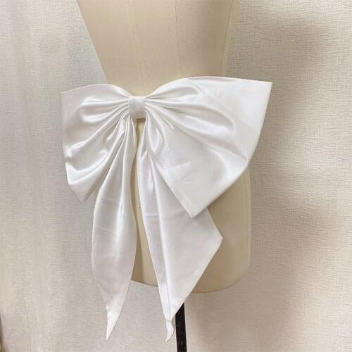 Satin Bow Seperate Wedding Dress Knots 3 Colors Prom Dresses Satin Removeable Knots Solid Color Soft Mesh Encryption Satin