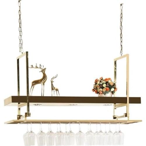 Cy Customizable Light Luxury Bar Wine Rack Hanging Rack Wine Glass Holder Upside down Household Creative Stainless Steel