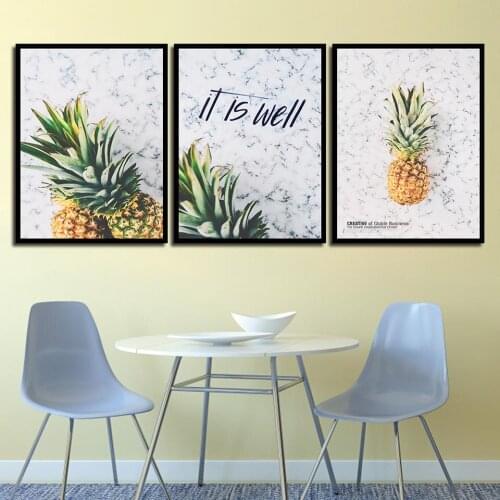 Home Decoration Landscape Pineapple Fruit Unframed Nordic Simple Posters Canvas Prints Painting Wall Pictures For Living Room