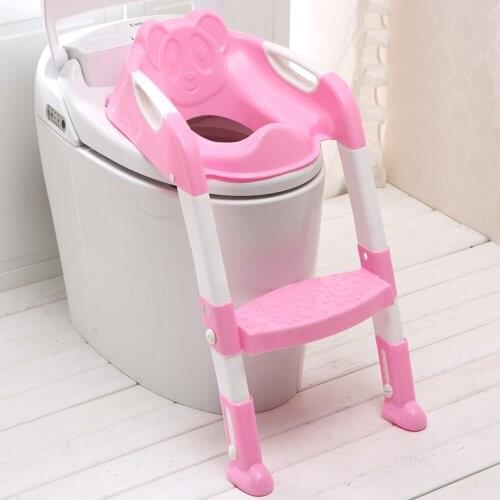 EN71 Baby Kids Toilet Training Step Stools Toilet Trainer Potty Chair Ladder Learn How to Flush