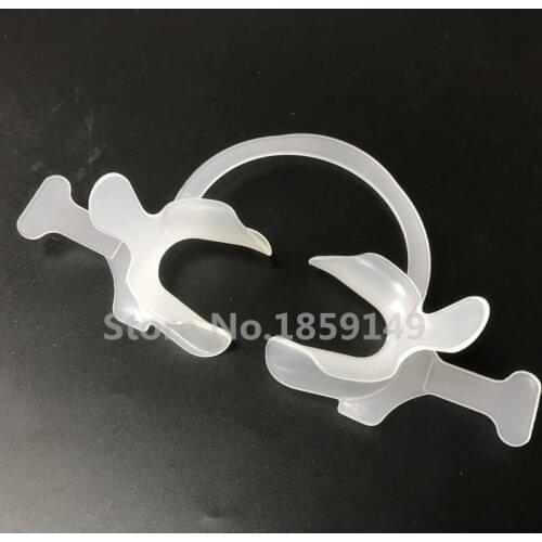 3pcs/set Mouth Orthodontic C Shape Open Mouth Gag Food Grade Intraoral Cheek Lip Retractor with Handle Dentist Cheek Retractor