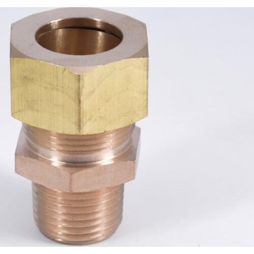 1/2" NPT Male Fit 3/4" OD 19mm Tube Compression Union Brass Fitting Connector Propane Water Gas Air Oil Fuel Hydaulic Pneumatic