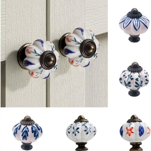 Furniture Handles Door Cupboard Wardrobe Cabinets Dressing Table Handle Kitchen Accessory Ceramic Knobs and Handles for Drawers
