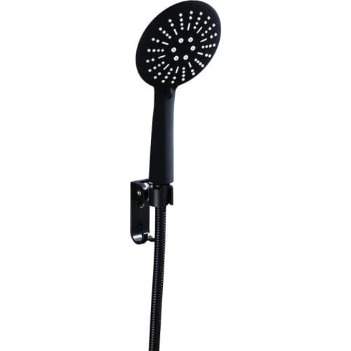 Multifunction Matte Black Hand Held Shower Head Wall Mounted Shower Set With Hose and Shower Holder