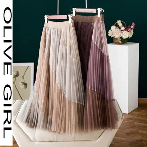 Olive Girl Pleated Skirt
