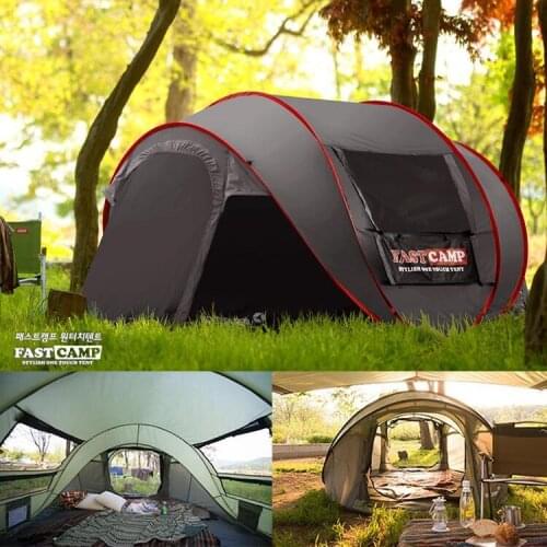 IDOOGEN FAST CAMP One Touch Caming Tent Pop up Mega Family Tent Fits 4-5 Persons