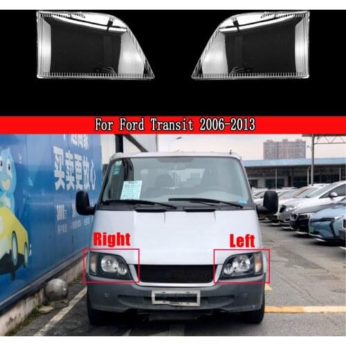 Front Headlamps Glass Headlights Shell Cover Transparent Lampshades Lamp Shell Masks Lens For Ford Transit 2006-2013
