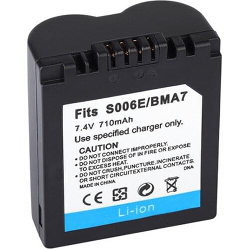 Rechargeable Lithium-ion Battery Pack for Panasonic CGR-S006, CGR-S006A, CGR-S006A/1B, CGR-S006E, CGA-S006, DMW-BMA7
