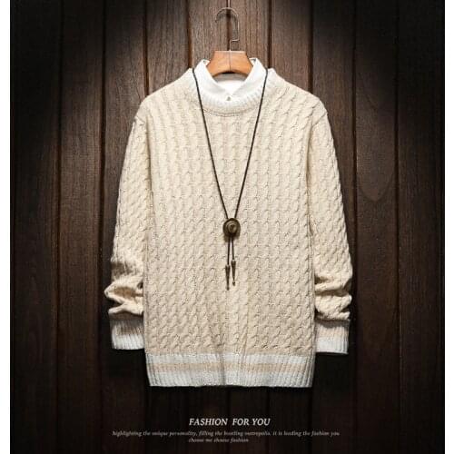 Christmas Men Sweaters Winter Clothes 2020 Plus Size Asian M-4XL 5XL 6XL Japan Style Casual Standard Designer Pullovers