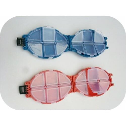 SHOUDIAO Fishing Tackle Accessories Box High Strength ABS Mini 12 Grids Tortoise Design Fishing Case with Lids 11cmx7.5x3cm