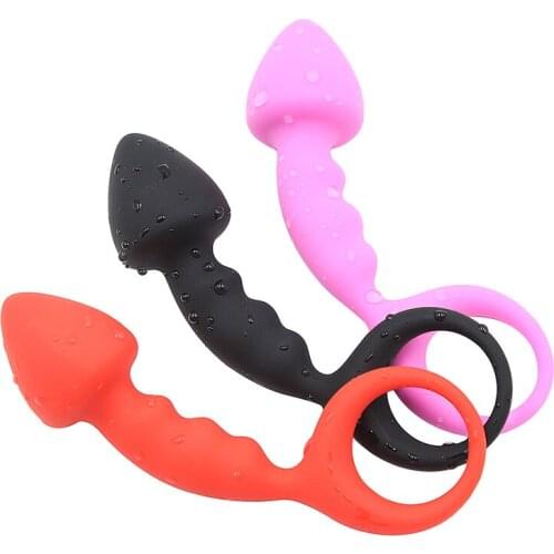 Silicone Ring Butt Plug Couple Sex Toys Flirting Supplies Female G-Spot Stimulation Teaser Mini Dildo Anal Plugs Masturbate Gays