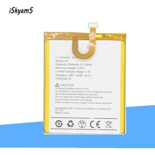 ISkyamS 1x 3300mAh Replacement Smart Phone Battery for UMI Umidigi A3 A3 Pro Mobile Phone Batteries