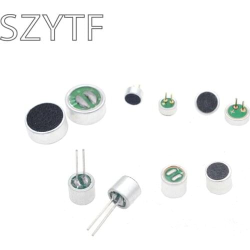 10pcs/bag 4.5*2.2mm 6*2.2mm 6*5mm 9*7mm electret microphone condenser Pickup microphone 52DB with 2pin