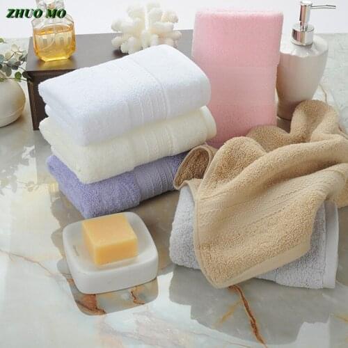 2Pcs 100% cotton Face Hand Towel thick High Quality 35cm*75cm 6 colors Brand Bath Towel New Adult men women basic Towels