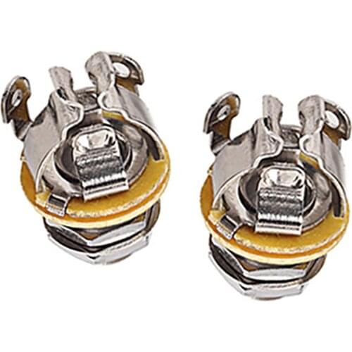 2pcs 6.35mm Stereo Output Jack Socket Plate for Guitar Bass Accessory