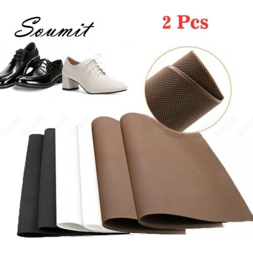 2Pcs Rubber Soles for Shoes Repair Patches Men Women Shoe Outsoles Anti-Slip Protector Replaceable Soling Sheet Shoe Care Pads
