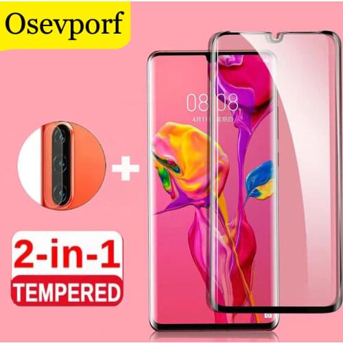 2-in-1 Phone Front Film Camera Glass For Huawei P20 P30 Pro Lite Mate 30 P Smart 2019 Tempered Glass Screen Protector Lens Glas