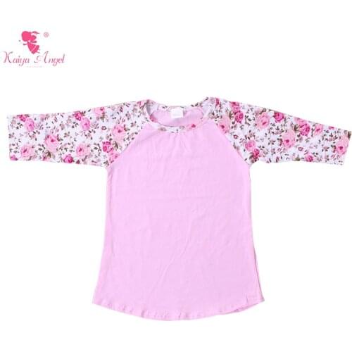 2017 Bunny Ruffle Raglan Shirts Easter Kids Icing Raglans Top T Shirt Pink 3/4 Sleeve Boutique Clothing Raglans Green Bunny