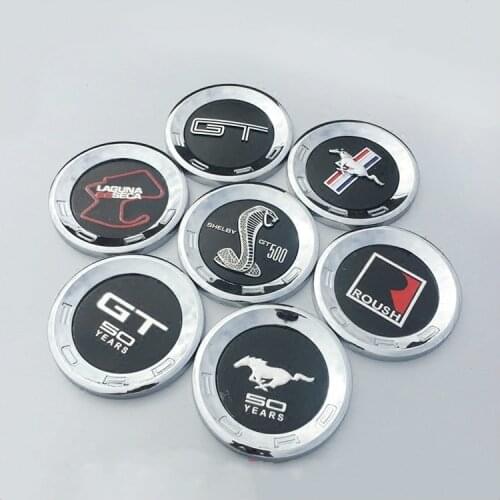 3D Chrome Horse Car Emblem Stickers for Ford Mustang 5.0 ROUSH SHELBY Mustang tail GT car logo 50th Anniversary Mustang 2.3T
