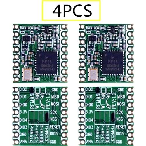 4PCS RFM95 RFM95W 868Mhz 915Mhz RFM95-868MHz RFM95-915MHz LoRaTM Wireless Transceiver SX1276