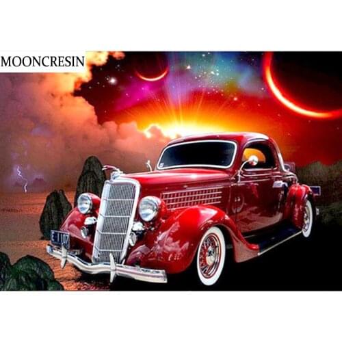 5D Diamond Painting Cross Stitch Full Drill Red Bubbl Car Diy Diamond Embroidery Needlework Mosaic Picture Stickers Home Decor