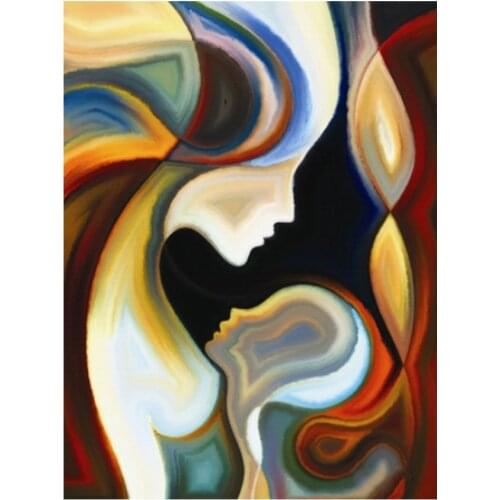 Abstract Color Mother And Child Diamond Painting Full Drill Square Rhinestones 5 D DIY Paint with Diamonds Crystal Needlework