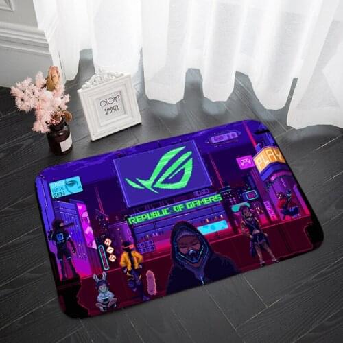 Asus Rog Kitchen Mat Home Entrance Doormat Non-slip Bedroom Carpet Rectangular Flannel Living Room Floor Door Mat Prayer Carpets