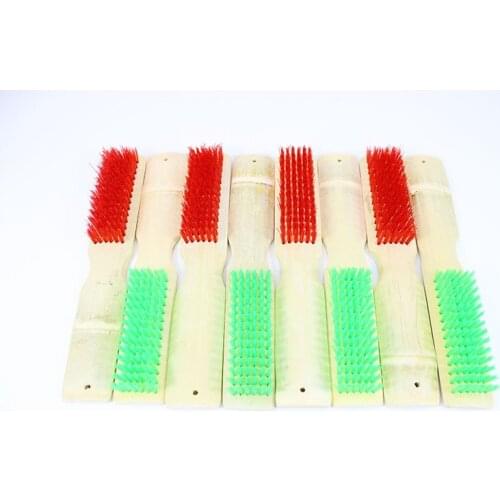 Bamboo Small Brush Shoes Clean and Scrub Clothes Brush Shoes Brush Solid Color Bristles Washing Shoes Brush Laundry Brush