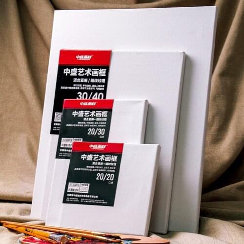 2pcs White Blank Art Board Artist Canvas Art Board Acrylic Oil Painting Wood + Cotton Art Painting Multiple sizes Art Supplies