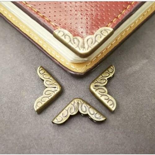 20pcs/lot Bronze Book metal corner protector For Scrapbooking Accessories DIY Albums Menus Notebook Posting corner 16*4mm