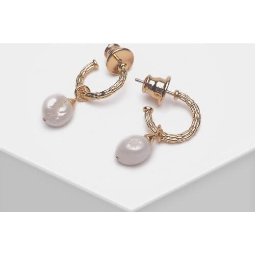 Amorita boutique Luxury natural pearl pendant vintage stud earrings