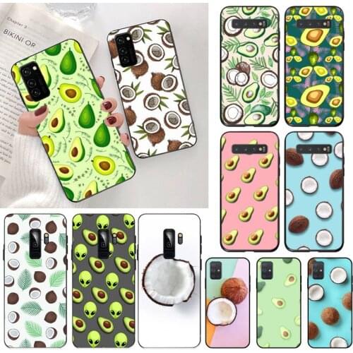 Green Avocado Coconut Phone Case for Samsung Galaxy S20 FE plus Ultra S6 S7 edge S8 S9 plus S10 5G lite 2020