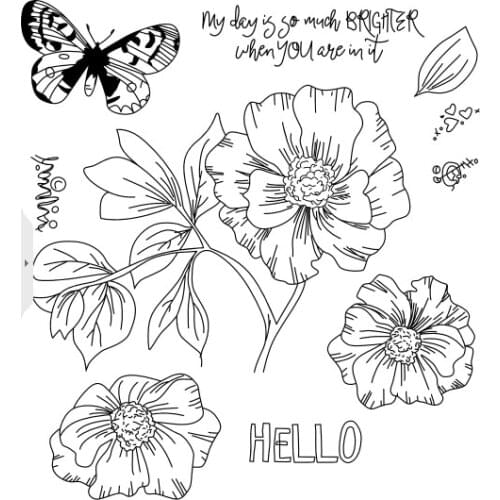 Flower Stamp Transparent Clear Stamp for DIY scrapbooking/Card Making c503