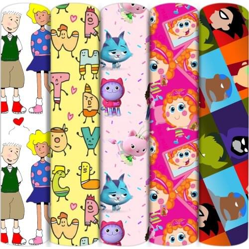 Duck Girls PuppyCatPolyester Cotton/4 way Stretch Fabric Patchwork Sewing Kid Home Textile Cloth Quilting Dress Curtain,1Yc16838