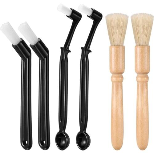 Coffee Machine Cleaning Brush Set Machine Cleaning Brush Tool with Spoon, Coffee Grinder Cleaning Brush