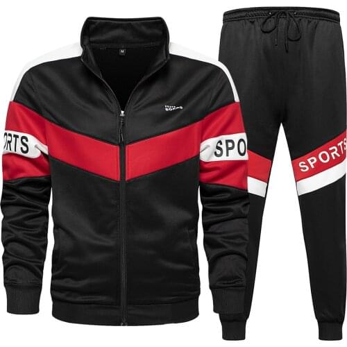 Men Tracksuit Sports Suits 2020 Jogging Suit 2 Pcs Tracksuit Autumn Men Outfits Sportswear Running Sweatsuit Loose Fit Clothes