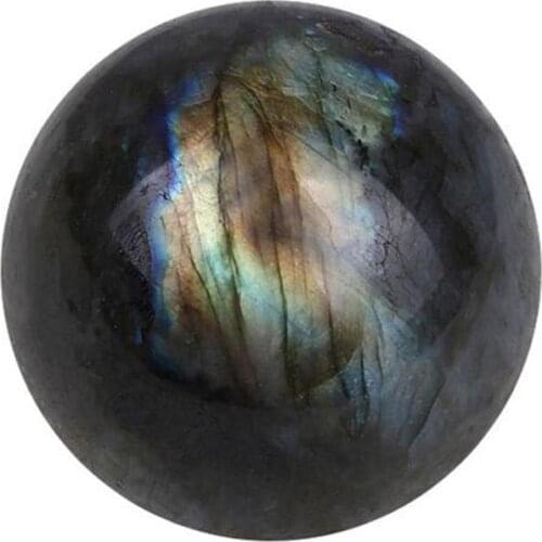 Crystal Geometric Shape Natural Labradorite Crystal Ball Sphere Gemstone Healing Orb Reiki J0N9